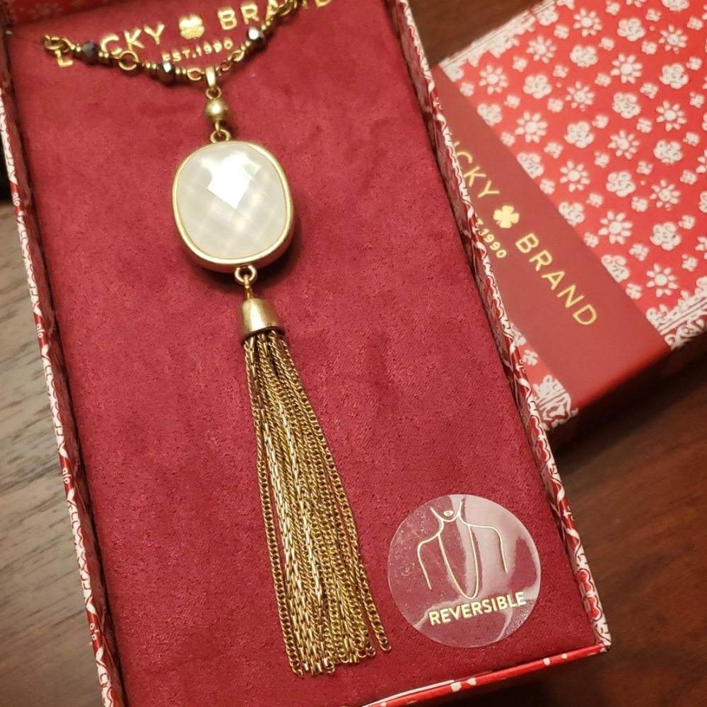 Lucky Brand Reversible Tassel Necklace